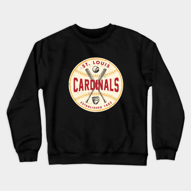 Vintage St. Louis Cardinals 3 by Buck Tee Originals Crewneck Sweatshirt by Buck Tee